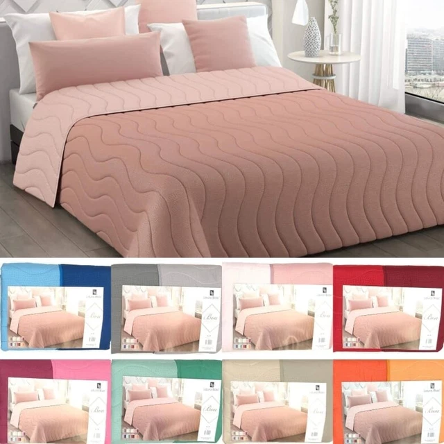 Copriletto Trapuntino Milady 100 Gr | Double Face Bicolor | Rosa/Cipria | Singolo