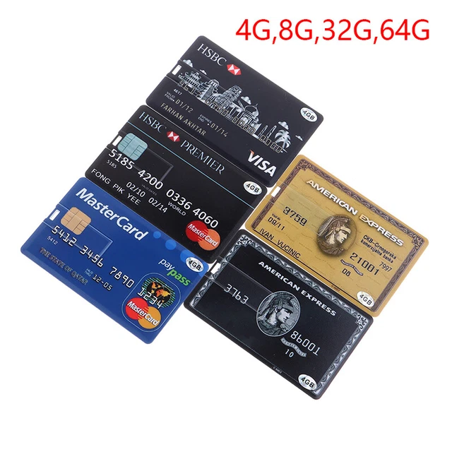 CREDIT CARD MASTER Cards HSBC American Express USB Flash 4GB 8GB 32GB 6