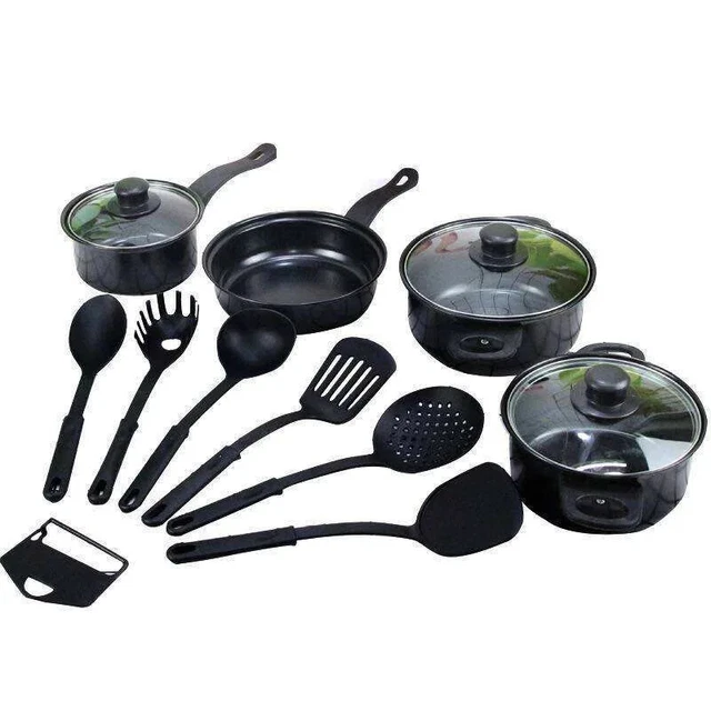 Set De 3 Poêles Dixmas 20/24/28cm - Antiadhésif, Poignée Amovible, Compatible Induction