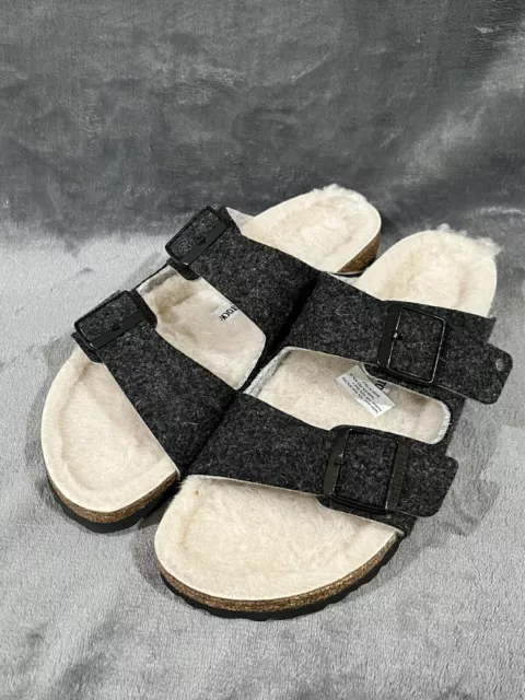 Birkenstock Arizona Rivet Wool Felt Doubleface Gray Sandals EU 40 Women’s 9 NEW