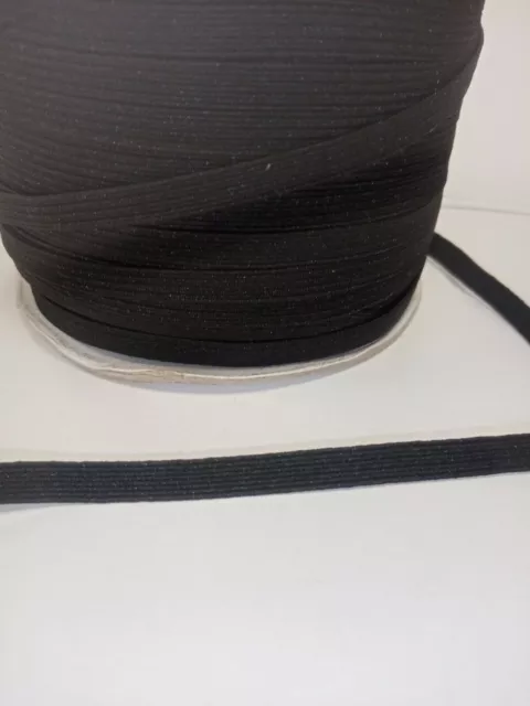 THIN FLAT BLACK ELASTIC 5mm wide 2m / 5m / 10m sewing