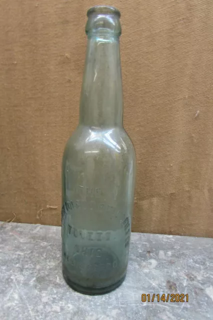 the huebner toledo breweries green glass bottle TOLEDO OHIO