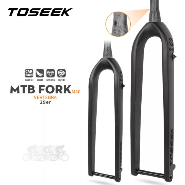 TOSEEK 29Zoll Rigid Bike Bucket Axle Gabel BOOST MTB Carbon Gabel Scheibenbremse