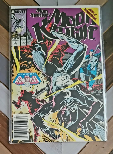 Moon Knight: Marc Spector #8 (Marvel 1989) VF/NM, featuring The Punisher
