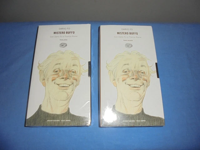Dario Fo "Mistero Buffo Parte Prima E Seconda" 2 Vhs Einaudi No Box - Sigillate