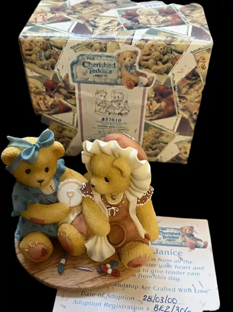 "Cherished Teddies 537810 Justine & Janice ""Schwestern und Freundschaften werden gefertigt"