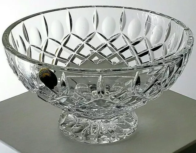 Waterford Crystal Merrilee Whimsical Wedge & Thumbprint Cut Footed Bowl