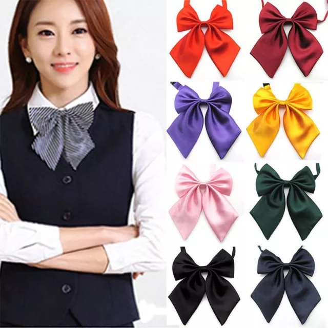 Red Butterfly Ribbon Bowties - Hotel Clerk Bow Ties Women Fashion Neck Wear Ties