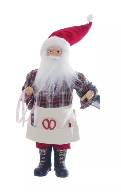 Santa Claus Carpenter Builder Construction Tool Christmas Statue Work Shop NEW