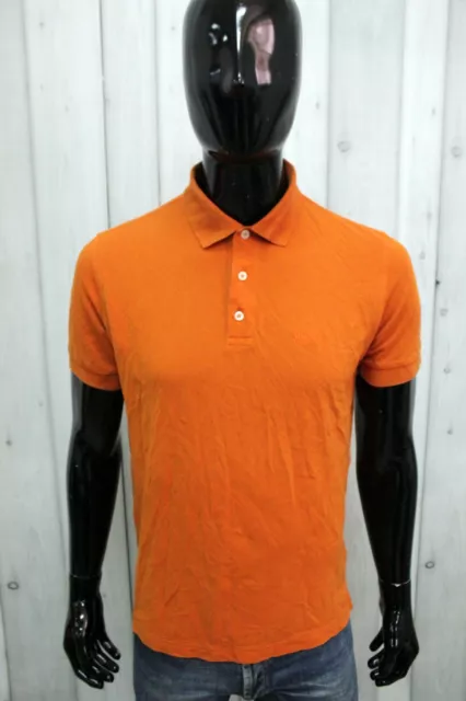 Polo Hugo Boss Uomo Taglia M Arancio Cotone Maglia Logo T-Shirt Manica Corta Man