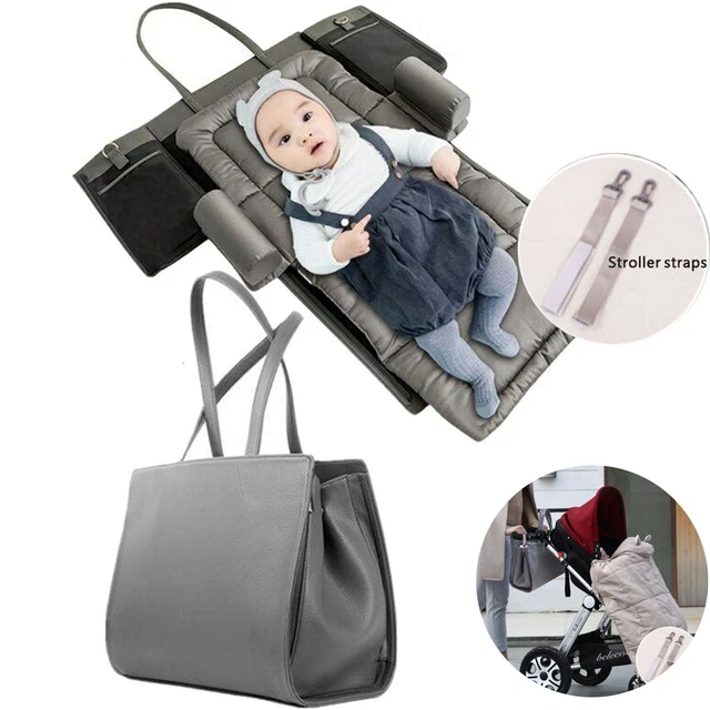 3 in 1 Foldable Diaper Bag Baby Bed Nursing Travel Handbag Backpack Travel/Sleep