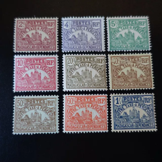 France Colonie Madagascar Timbre Taxe N°8/16 Neuf * Mh