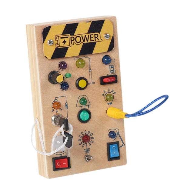 Busy Board de dinosaure, Jouet Montessori pour Enfants 1-5 Ans, Tableau d'Activités pour