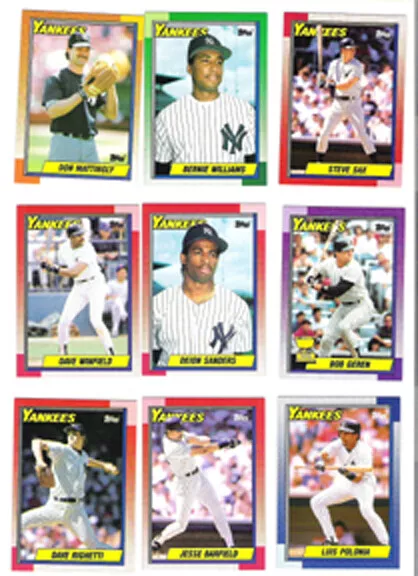 1990 Topps Baseball MLB cards - Pick your Team Set with traded