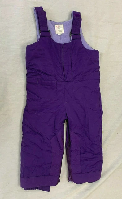 The Childrens Place Girls Snow Ski Nylon Fleece Overalls Bib Pants Size 24 Month