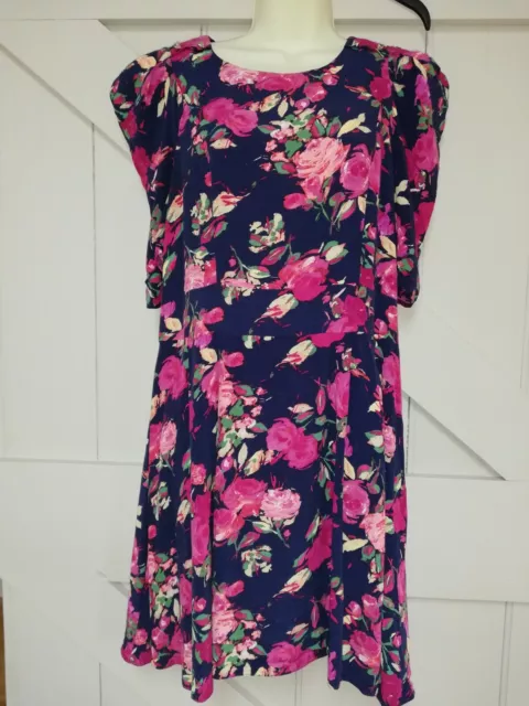 Beautiful Floral Vintage Style Boho Tea Dress...size 14...Next Day Postage