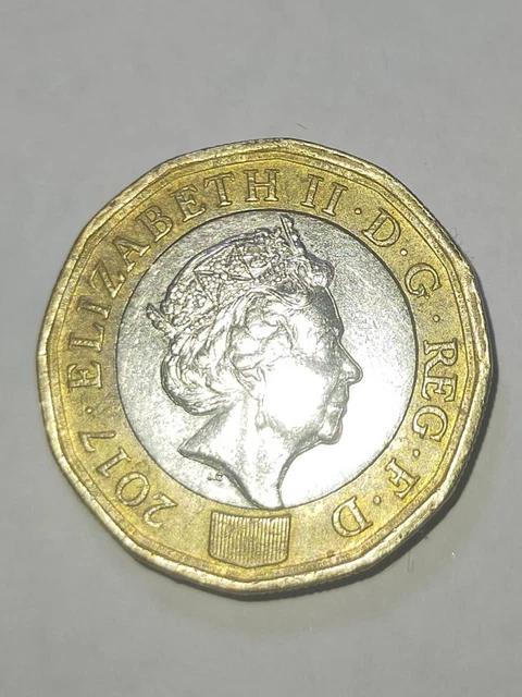 Moneta Rara MONETA RARA ONE Pound sterlina Regina Elisabetta 2017 Errori Di Conio ...
