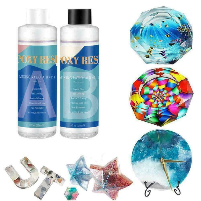 EPOXY RESIN KIT Crystal Clear Hardener Easy Mix DIY Resin FAST 6.89