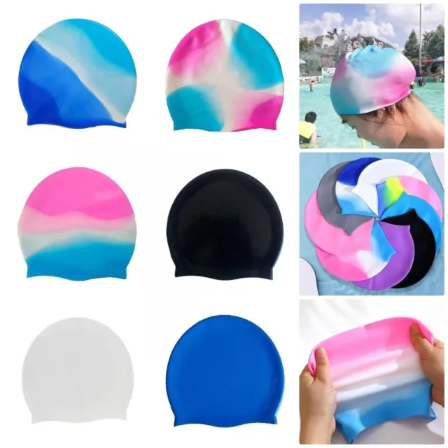 1Pcs Men Women Adults Silicone Swimming Caps Swim Cap  for Long Short Hair