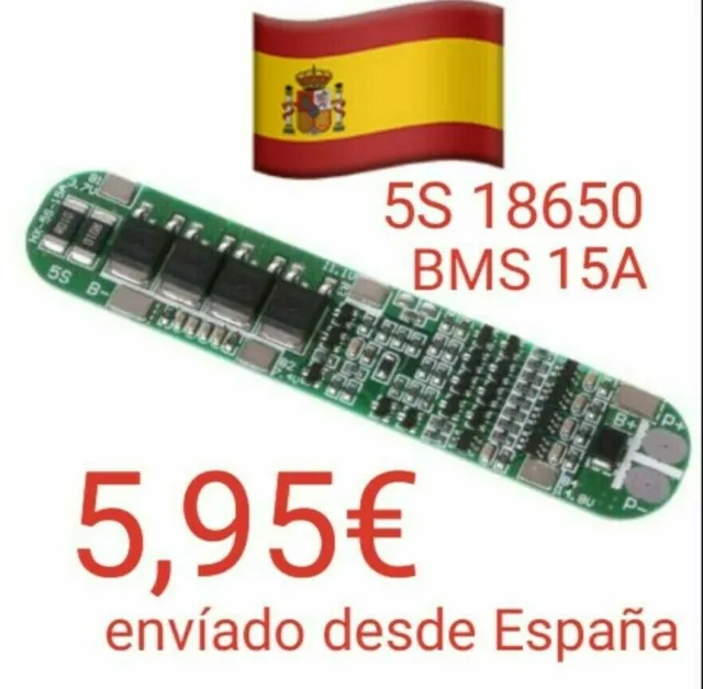 5S 15A Li-Ion batería de litio BMS 18mm 65mm cargador placa 18 V 21 V celular