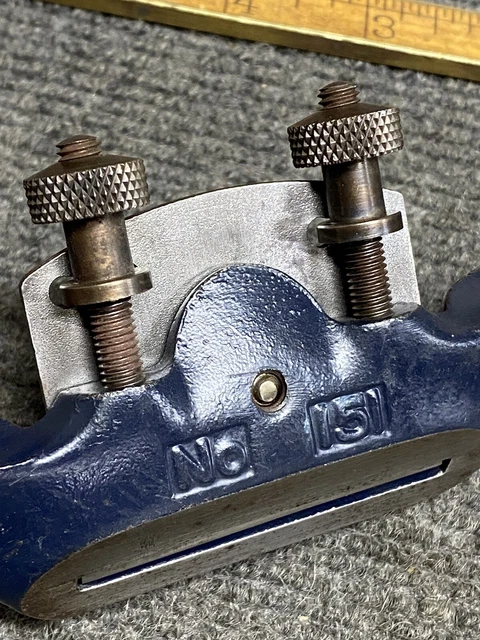 Vintage Stanley No. 151 Adjustable Spoke Shave All Original Blue Finish Made Usa 3