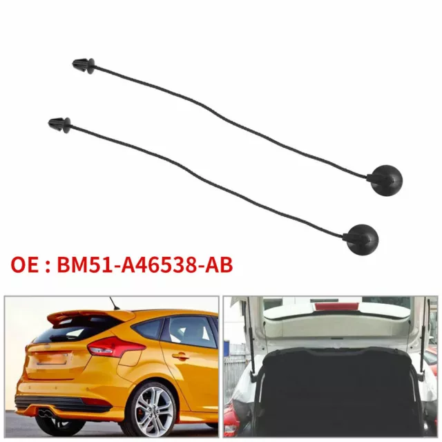 For FORD FOCUS MK3 2011-18 Parcel Shelf Tray Cover String Strap Rope With Clips