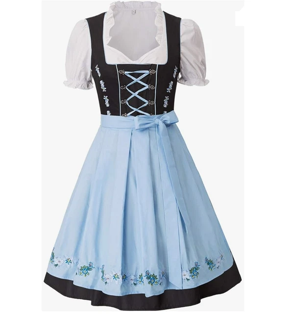 Abito dirndl tedesco JASAMBAC donna Oktoberfest 3 pezzi per Oktoberfest... Abito dirndl tedesco JASAMBAC donna Oktoberfest 3 pezzi per Oktoberfest...