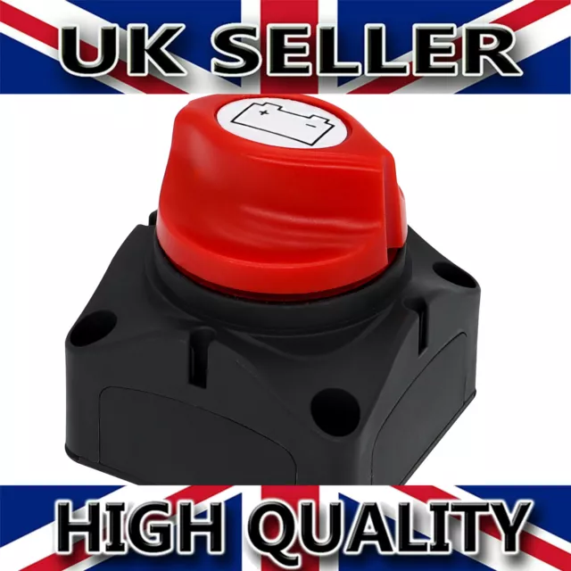 Car Marine Boat Cut Off Battery Isolator Switch Removable Knob Kill 300A 12V/24V