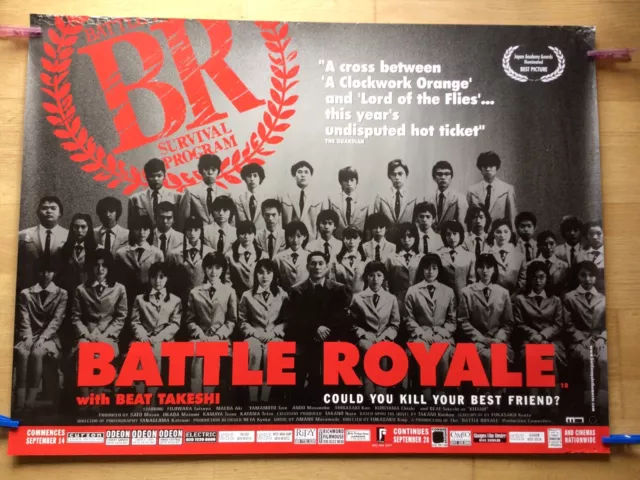 Battle Royals Original Quad Film Poster. Beat Takeshi 2000