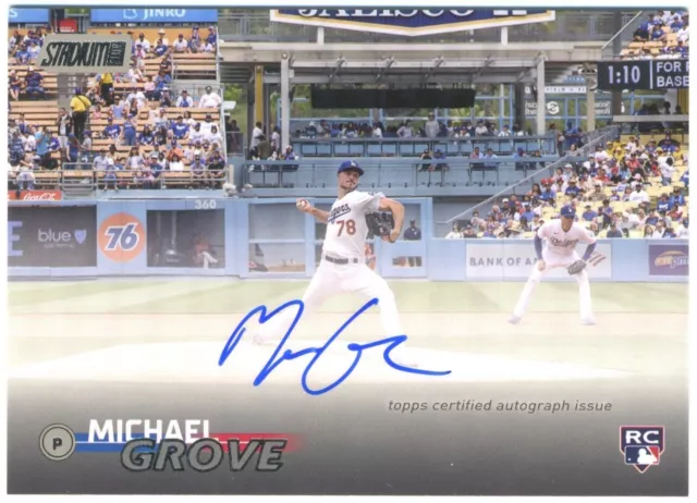 2023 Stadium Club MICHAEL GROVE Autograph Rookie Card RC Auto Dodgers Topps