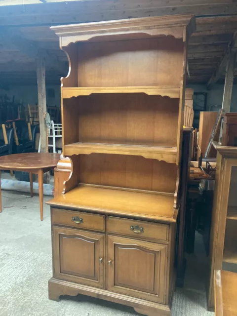 Vintage Stag Light Wooden Dresser Wall Unit Sideboard Cupboard Drawers Shelves