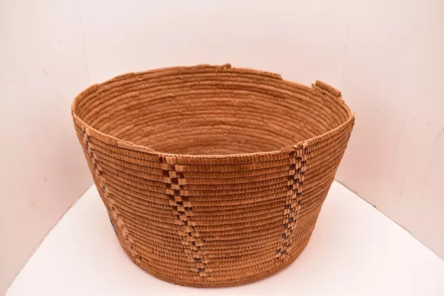 Antique Nisqually Puyallup Salish Native American Indian Imbricated Berry Basket