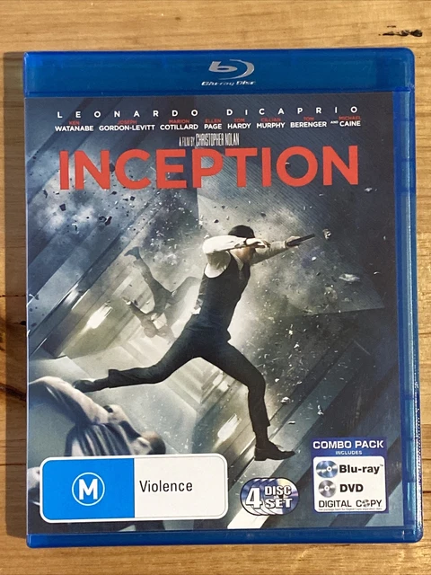Inception, Blu-ray/DVD Combo Pack, Region B, 4-Discs, VGC