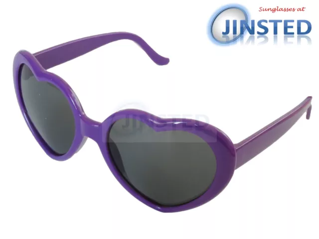 Lolita Purple Heart Shaped Sunglasses Girls Womens Teenager Small Adult TH006