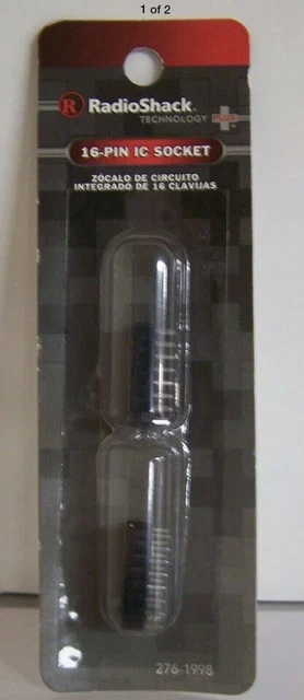RadioShack 16-PIN IC Socket 2-pack 276-1998 radio shack