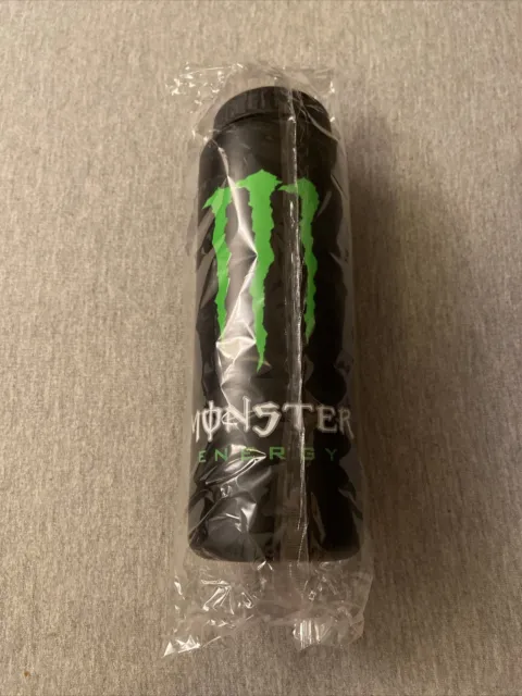 Monster Energy Reusable Drink Bottle Squeeze Sport-Cap Water Gym Black Green New