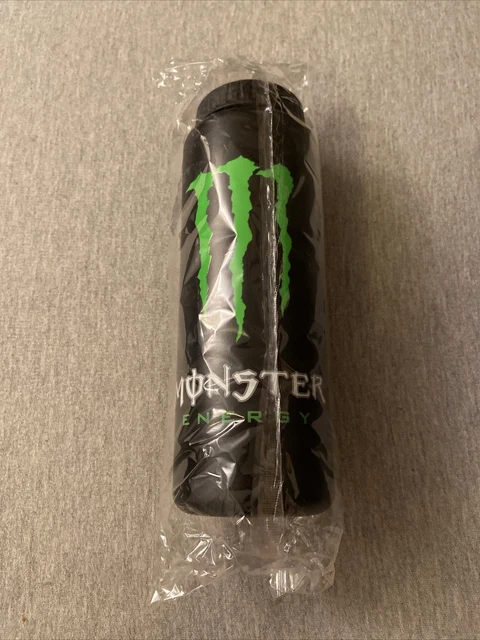 Monster Energy Reusable Drink Bottle Squeeze Sport-Cap Water Gym Black Green New