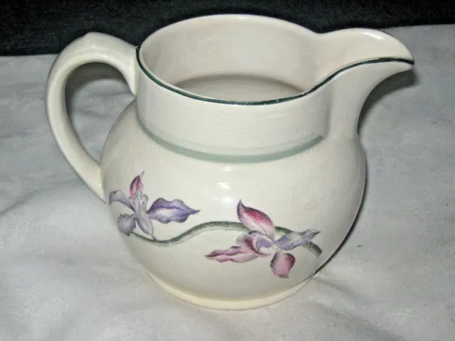 An Antique Circa 1910 English Booths Porcelain Orchids Hand Painted Milk Jug