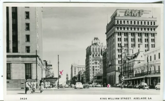 Australia Adelaide - King William Street old real photo postcard