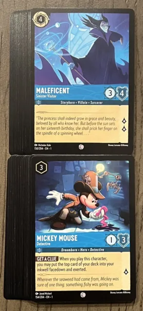 Disney Lorcana The First Chapter Card Game COMMON Non foil Complete Your Set!