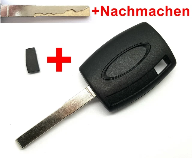 Clé Vierge De Remplacement HU101 Avec Transpondeur 4D63 - Compatible Ford Fiesta, Focus, C-Max, S-Max - à Programmer Soi-même - 2