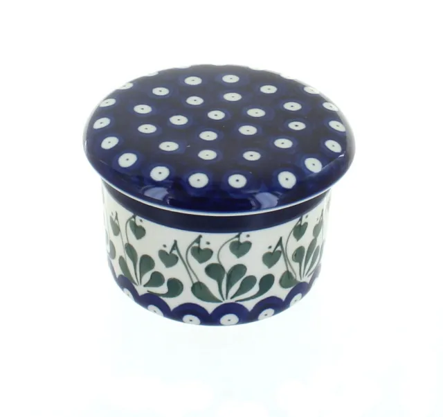 Blue Rose Polish Pottery Alyce French Butter Dish
