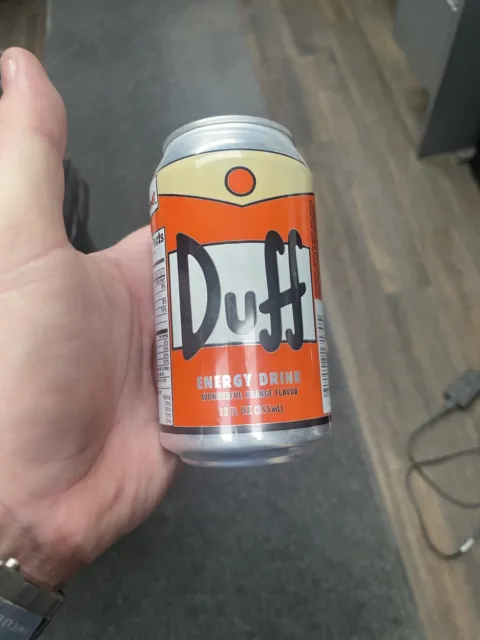 The Simpsons Duff Energy Drink 12 Oz. Can Collectible Unopened
