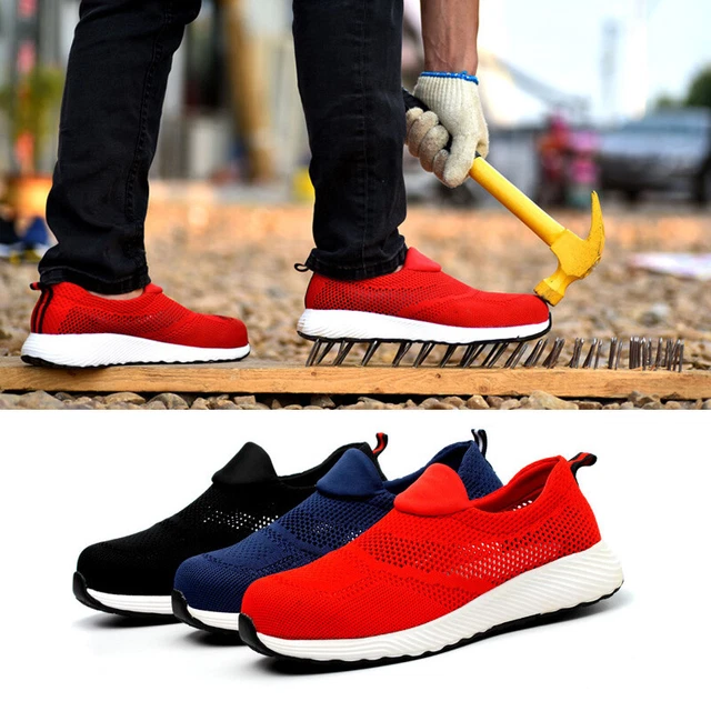 Rotating Button Men Work Safety Shoes Women Steel Toe Shoes Plus Size 47 48 Security Work Sneakers Protective Safety Boots - 30