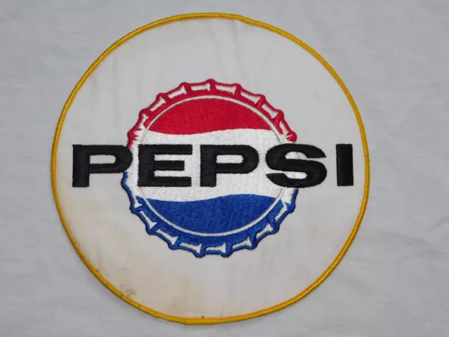 Vintage PEPSI Cola PATCH Jacket EMPLOYEE Advertising 1960s LARGE Soda 7"