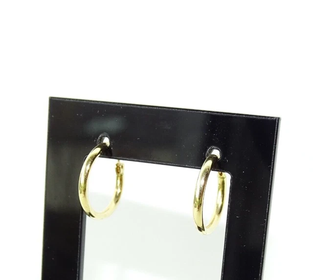 Boucles D'oreilles  En Or 18 Carats Anneaux Creoles