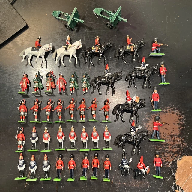 Boîte De Soldats Britains Métal, Gordon Highlander Piper & 4 Hommes, Réf 7239