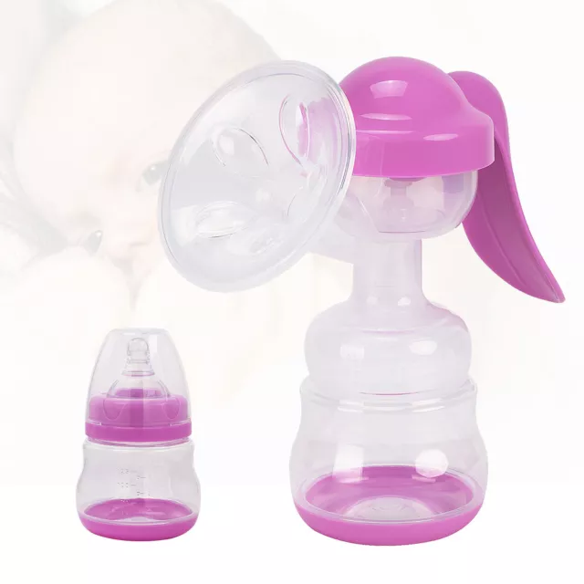 New Baby Manual Hand Breast Pump Mute Infant Breastfeeding Feeding Suction Tool