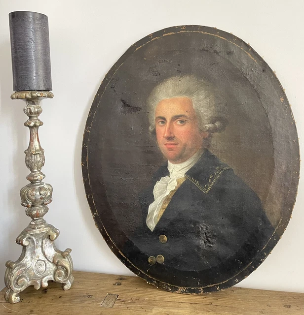 MÉDAILLE PLAQUE EN Bronze Ecole Française Portrait d'Homme Monogrammée