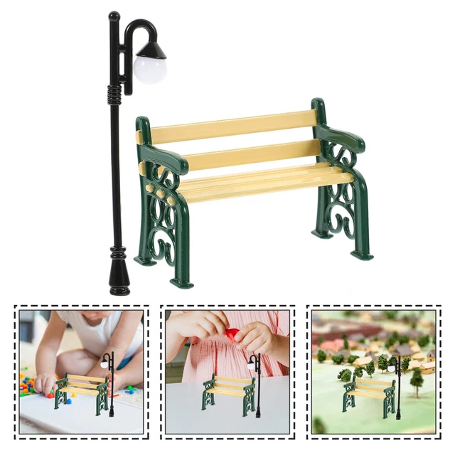 Bancs Miniatures Pour Maison De Poupée – Set Résine 1:12, Pont, Souches – Décoration Jardin Féerique, DIY Et Terrarium